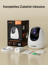 Interiérová bezpečnostná WiFi kamera Tenda CP3 Pro 2K, WiFi 6, 360° automatické sledovanie, nočné videnie 12 m, detekcia plaču a pohybu, 512 GB SD, Alexa, biela 9