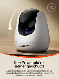 Interiérová bezpečnostná WiFi kamera Tenda CP3 Pro 2K, WiFi 6, 360° automatické sledovanie, nočné videnie 12 m, detekcia plaču a pohybu, 512 GB SD, Alexa, biela 8