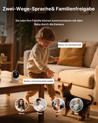 Interiérová bezpečnostná WiFi 6 kamera Tenda CP3 V3.0 2K 3MP s 360° rotáciou, AI detekciou osôb, obojsmerným zvukom a nočným videním 8