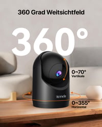 Interiérová bezpečnostná kamera Tenda CP3V3.0, 3MP 2K, detekcia osôb a pohybu, automatické sledovanie, obojsmerný prenos zvuku, nočné videnie, čierna 4