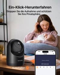 Interiérová bezpečnostná kamera Tenda CP3V3.0, 3MP 2K, detekcia osôb a pohybu, automatické sledovanie, obojsmerný prenos zvuku, nočné videnie, čierna 7