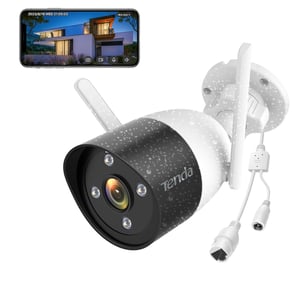 Tenda CT3 vanjska WiFi IP kamera 1080P, 30m noćni vid u punoj boji, dvosmjerni audio, prepoznavanje osoba, detekcija pokreta, IP66, podrška za SD karticu i pohranu u oblaku