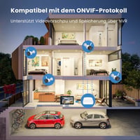 Vonkajšia WiFi IP kamera Tenda CT3 1080P, 30 m plnofarebné nočné videnie, obojsmerný prenos zvuku, detekcia osôb, detekcia pohybu, IP66, podpora SD kariet a cloudové úložisko 7
