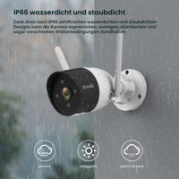 Vonkajšia WiFi IP kamera Tenda CT3 1080P, 30 m plnofarebné nočné videnie, obojsmerný prenos zvuku, detekcia osôb, detekcia pohybu, IP66, podpora SD kariet a cloudové úložisko 6