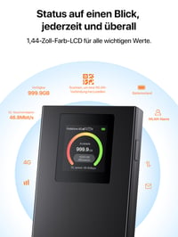 Prenosný WiFi 6 router Tenda MF6 4G LTE – 2100 mAh, Nano SIM, USB-C 3