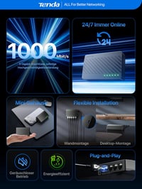 Tenda SG105 5 portos gigabit switch - fekete 2