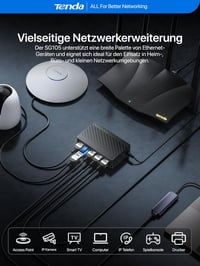 Tenda SG105 5 portos gigabit switch - fekete 7