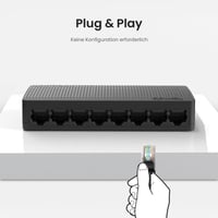 Tenda SG108 8 portos Gigabit switch, Plug & Play, ventilátor nélküli 3