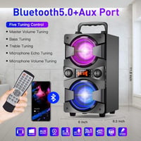 TENMIYA 60W Bluetooth Hangszóró FM Rádióval, Mikrofon és LED Fénnyel 4