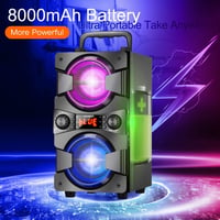 TENMIYA 60W Bluetooth Hangszóró FM Rádióval, Mikrofon és LED Fénnyel 5
