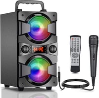 TENMIYA 60W Bluetooth Hangszóró FM Rádióval, Mikrofon és LED Fénnyel 1