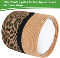 Coș de depozitare textil Tenn Well 30 cm cu inserție pentru ghiveci, bumbac, negru-maro 6
