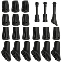 TENTHPEO Capete de cauciuc pentru bețe de Nordic Walking, 18 bucăți – Dopuri antiderapante pentru bețe de trekking, pentru asfalt, pietriș și teren montan, 3 stiluri diferite 1