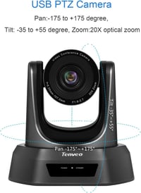 Tenveo 20x Zoom PTZ Konferenciacamera Full HD USB HDMI Webkamera 2