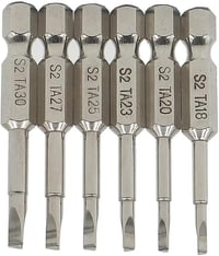 Teocpai 6 darabos háromszög csavarhegy készlet 50mm mágneses S2 acél 1