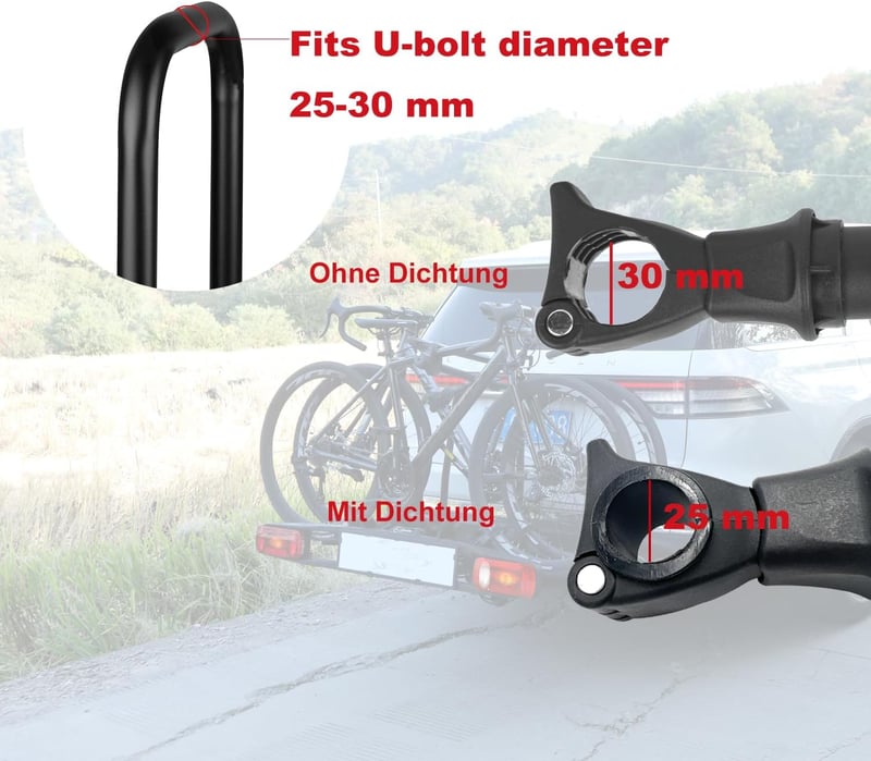 TEOV Kerékpártartó 3 db-os szett U-záras bicikli rögzítő 25-45 cm