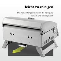 Stolný plynový gril tepro Chicago, 2 horáky, výkon 3 kW, piezo zapaľovanie, teplomer, 54 x 45,5 x 36 cm, strieborný 6