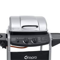 Plynový gril tepro Fremont – 1 dvojitý horák + bočný horák, 7 kW, systém Rost-in-Rost, grilovací rošt 45x34 cm, piezo zapaľovanie, sklápacia polica, 112x52x96,5 cm 6