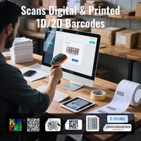 Tera 1D 2D QR Vonalkód Olvasó Vezeték Nélküli USB Szkenner 100m Hatótáv 6