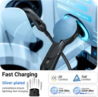 Tera EV Type 2 Töltőkábel 22kW 32A 7m 3-fázis Mennekes IP55 Elektromos Autóhoz - 7 Meter Kabel, 22 kW, Three-phase current: 32 A 3