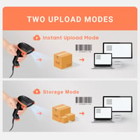 Tera USB Vonalkód Olvasó Automatikus Kézi 1D Szkenner 300 Scan/mp Állvánnyal 6