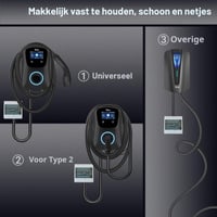 Tera W01 EV Wallbox Okos Töltőállomás 22kW 32A Type 2 400V 7m Kábellel App Vezérléssel CE TÜV Minősítéssel Minden EV és PHEV Autóhoz Fekete 8