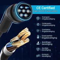 Tera W01 EV Wallbox Okos Töltőállomás 22kW 32A Type 2 400V 7m Kábellel App Vezérléssel CE TÜV Minősítéssel Minden EV és PHEV Autóhoz Fekete 6
