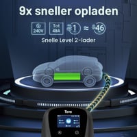 Tera W01 EV Wallbox Okos Töltőállomás 22kW 32A Type 2 400V 7m Kábellel App Vezérléssel CE TÜV Minősítéssel Minden EV és PHEV Autóhoz Fekete 4