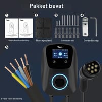 Tera W01 EV Wallbox Okos Töltőállomás 22kW 32A Type 2 400V 7m Kábellel App Vezérléssel CE TÜV Minősítéssel Minden EV és PHEV Autóhoz Fekete 9