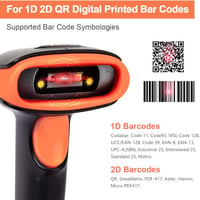 Tera Wireless 2D QR vonalkód olvasó Bluetooth és USB vezetékes, állvánnyal 3