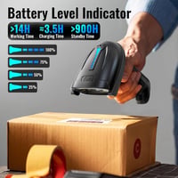 Tera Wireless Vonalkód Olvasó 1D Lézeres Ergonomikus 2000mAh Akkumulátorral 2