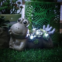 TERESA'S COLLECTIONS Kerti figura LED napelemes lámpa, dekoratív kertvilágítás 2