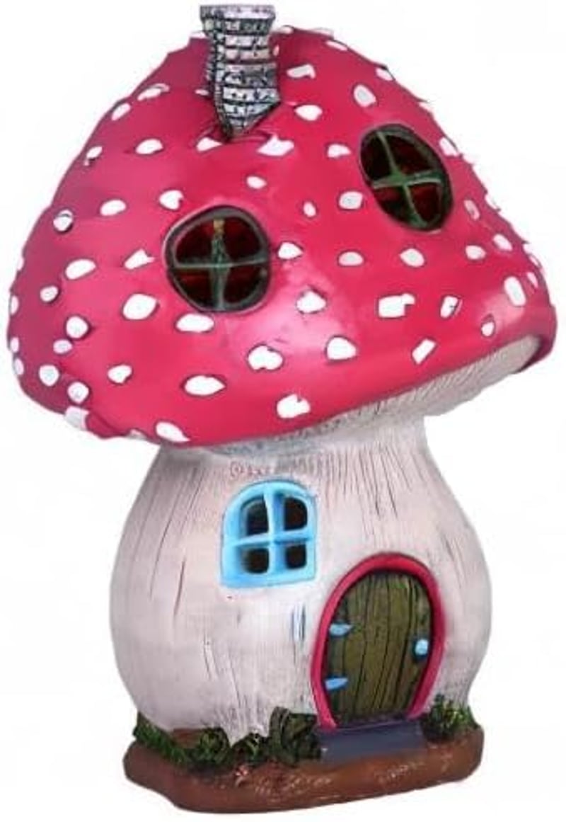 TERESA'S COLLECTIONS Kerti Törpe Függőággyal - 18 cm Rózsaszín Gyanta Kerti Figura, Kézzel Készített Időjárásálló Dekoráció Kertbe, Teraszra