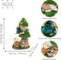 TERESA'S COLLECTIONS Kerti Törpe Napelemes Világítással 20cm Kültéri Dekoráció 4