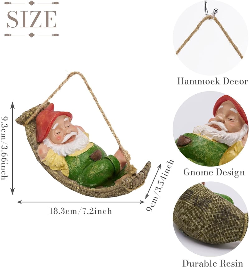 TERESA'S COLLECTIONS Napelemes Kerti Figura - Tündér Ház LED Szolár Lámpa Kültéri Dekoráció