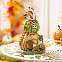 TERESA'S COLLECTIONS Napelemes Tökös Dekoráció Kerti Figura Őszi Dekor Halloweenre 3