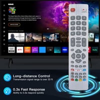Zamjenski univerzalni daljinski upravljač Terloogee za Sharp TV, s 4 tipke za brzi pristup, za Smart TV, spreman za upotrebu bez postavljanja 5