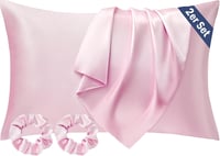 Seiwohl 4 részes szatén párnahuzat és hajpánt szett 80x80cm bézs 1
