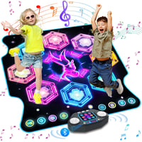 TERRAMUS Tanečná podložka pre deti, 27 úrovní, 8 LED svetiel, Bluetooth hudobná hra pre dievčatá od 3 do 12 rokov, Montessori darček k narodeninám 1