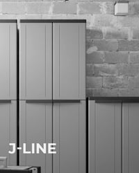 Terry Jline 368 dvokrilni ormar za metle s 1 unutarnjom policom i 4 police, 68x37,5x163,5 cm, sivi 6