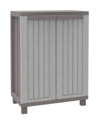 Plastová skrinka Terry JWood s 2 policami, 68 x 37,5 x 91,5 cm, sivá/taupe 5