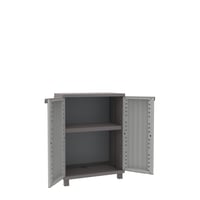 Plastová skrinka Terry JWood s 2 policami, 68 x 37,5 x 91,5 cm, sivá/taupe 4
