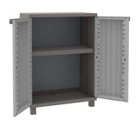 Plastová skrinka Terry JWood s 2 policami, 68 x 37,5 x 91,5 cm, sivá/taupe 1