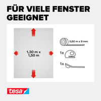 tesa Comfort Szúnyogháló Ablakra Tépőzár Szalag 1,3m x 1,5m Fekete 3