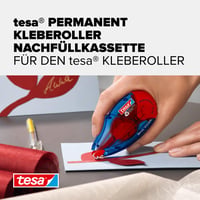 Náhradná kazeta tesa Glue Roller Permanent, lepiaci strojček 5 x 14 m x 8,4 mm, balenie 2