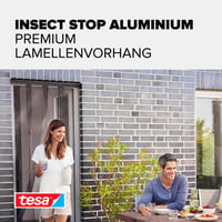 Perdea împotriva insectelor cu lamele tesa INSECT STOP Premium – Antracit, 95x220 cm – Pentru balcon și ușă de terasă, fixare telescopică fără găurire 4