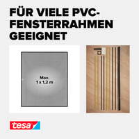 Sieťka proti hmyzu tesa Insect Stop na okná, pre PVC rámy - antracitová - 100x120 cm 5