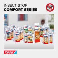 Sieťka proti hmyzu na okno tesa Insect Stop Comfort – so samolepiacim suchým zipsom, bez vŕtania, strihateľná, antracitová, 100 x 100 cm 7