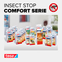 tesa Insect Stop Comfort samolepiaca páska na sieťky proti hmyzu - náhradná rolka - 560 cm - biela - upevnenie na okno bez vŕtania 8