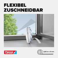 tesa Insect Stop Comfort samolepiaca páska na sieťky proti hmyzu - náhradná rolka - 560 cm - biela - upevnenie na okno bez vŕtania 4